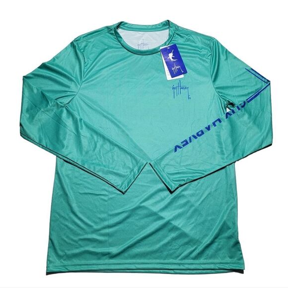 Guy Harvey Performance UPF 30 Fishing Shirt Long Sleeve UPF30 Mens Size Small - Picture 1 of 6